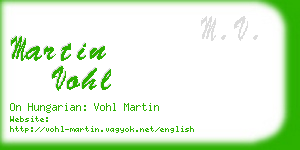 martin vohl business card